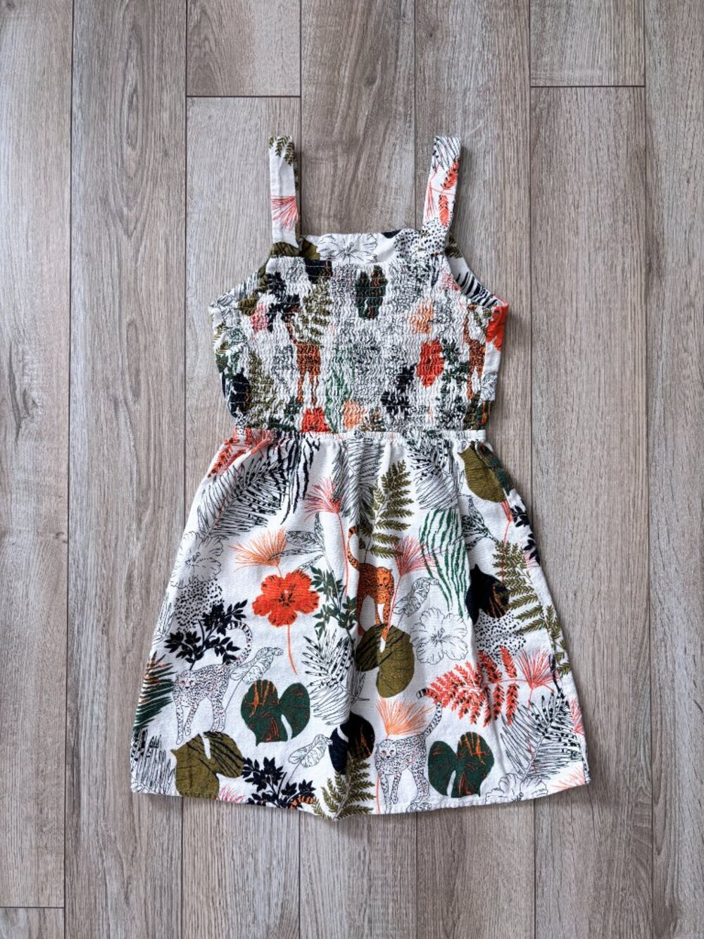 Sophia + Zeke Stitch Fix Kids Safari Jungle Print Sundress Boho Tropical Size 10 - Picture 12 of 15